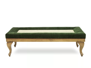 MARION ESSENCE - Low Vienna straw and velvet coffee table by Crearte Collections - view 2